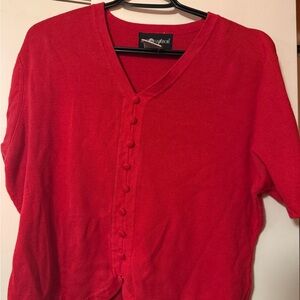 Red Woolrich Button-Up Top